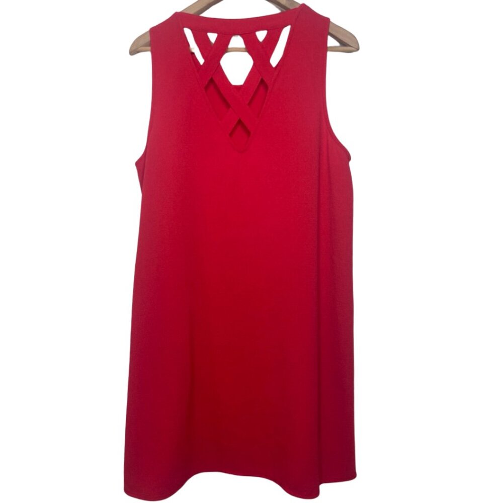JACK BY BB DAKOTA | Women's Coral Woven Back Detail Mini Dress | Size L - Picture 6 of 11